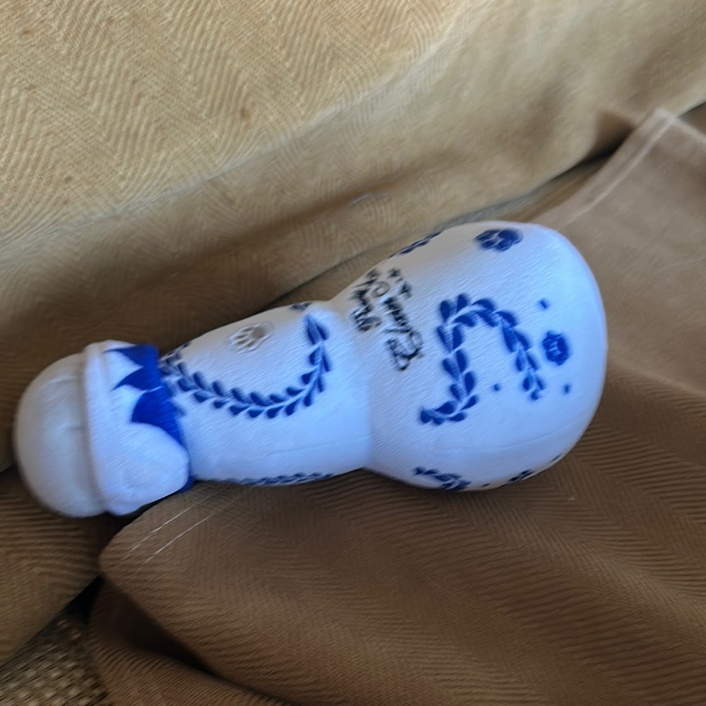 Blue and White Ceramic Art Piece